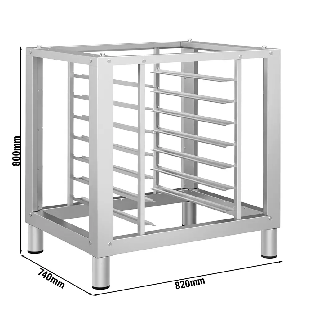 Основа за конвектомат - 820x740x800mm - Неръждаема стомана - с включен държач за тави - съвместим с KDDV10, KDDV6, KDDV4,...