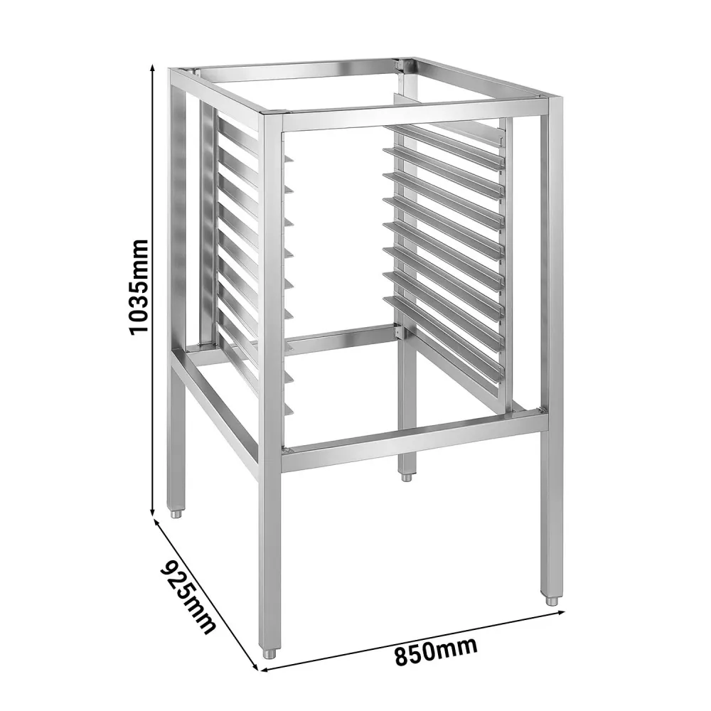 Основа за конвектомат - 850x925x1035mm - Неръждаема стомана - с поставки за 9x EN 600x400 - за BB446N, BB646N, BB1046, BB6...