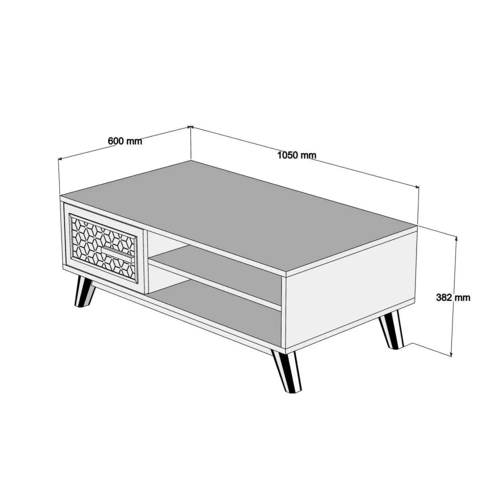 Холна маса 9497 цвят орех 105x60x38.2см