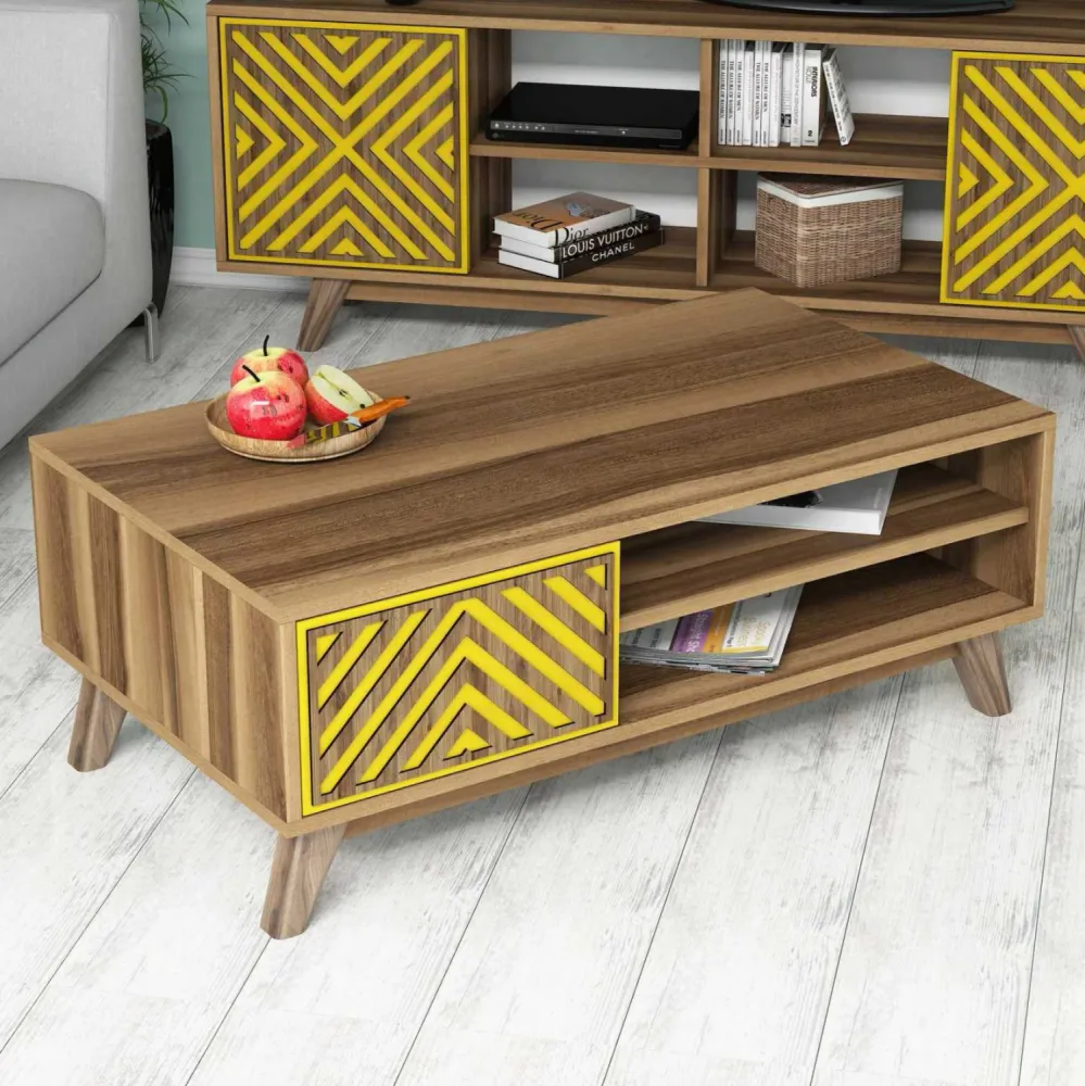 Холна маса 9502 цвят орех-жълт 105x60x38.2см