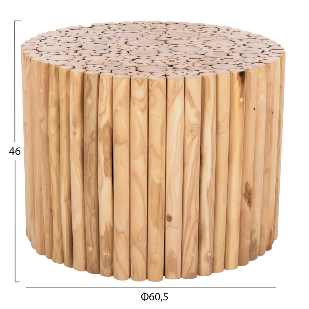 Холна маса 9864 естествен цвят Φ60.5x46см
