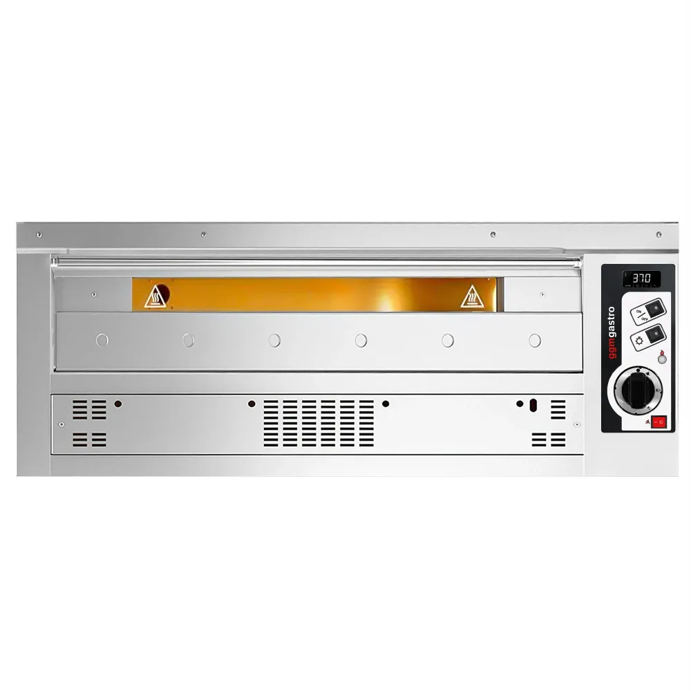 (2 бр.) Професионална Газова фурна за пица - 9+9x Ø33cm - 230V - до 370°C - вкл. Дюзи за втечнен и природен газ