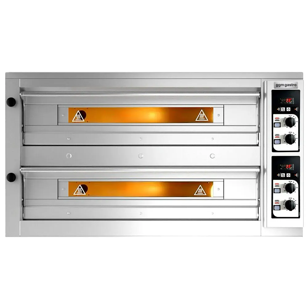 Професионална Електрическа фурна за пица - 9+9x Ø33cm - Механично - до 400°C