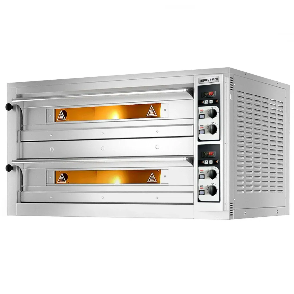 Професионална Електрическа фурна за пица - 9+9x Ø33cm - Механично - до 400°C