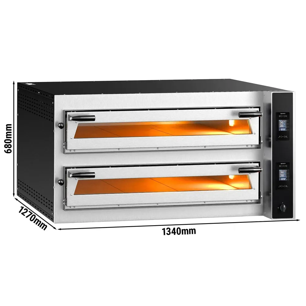 Професионална Електрическа фурна за пица - 9+9x Ø35cm - Дигитално - до 400°C