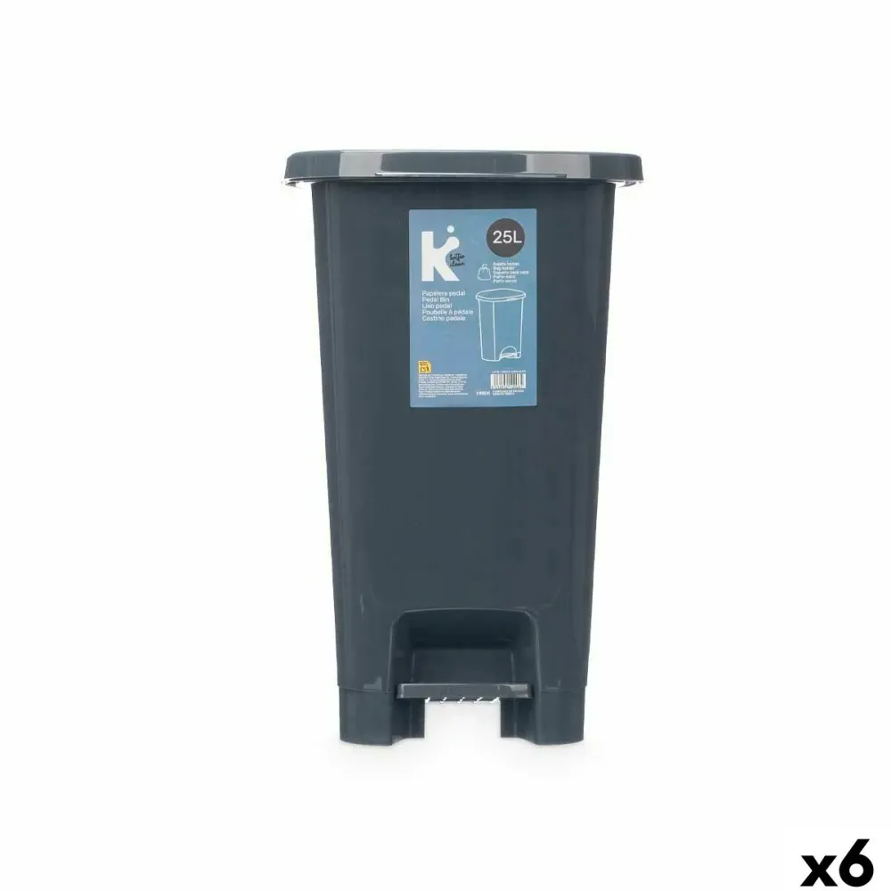 Кошче с педал ABK-142 Антрацит Пластмаса 25 L (6 броя)