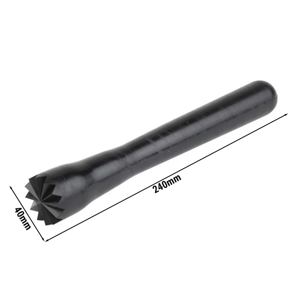 (6 бр.) Мъдлър за коктейли - ABS пластмаса - Дължина: 240mm - Черен