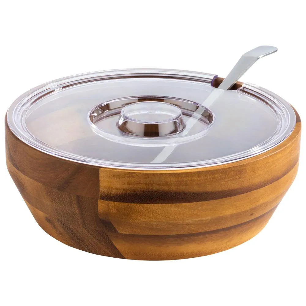 (6 бр.) Купа - ACACIA - Дърво - 2.5L - Ø 250mm - Дълбочина: 85mm - Кафяво