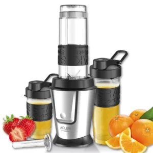 Блендер с 2 преносими контейнера с капак Adler AD 4081, 500 W, 570 ml и 400 ml
