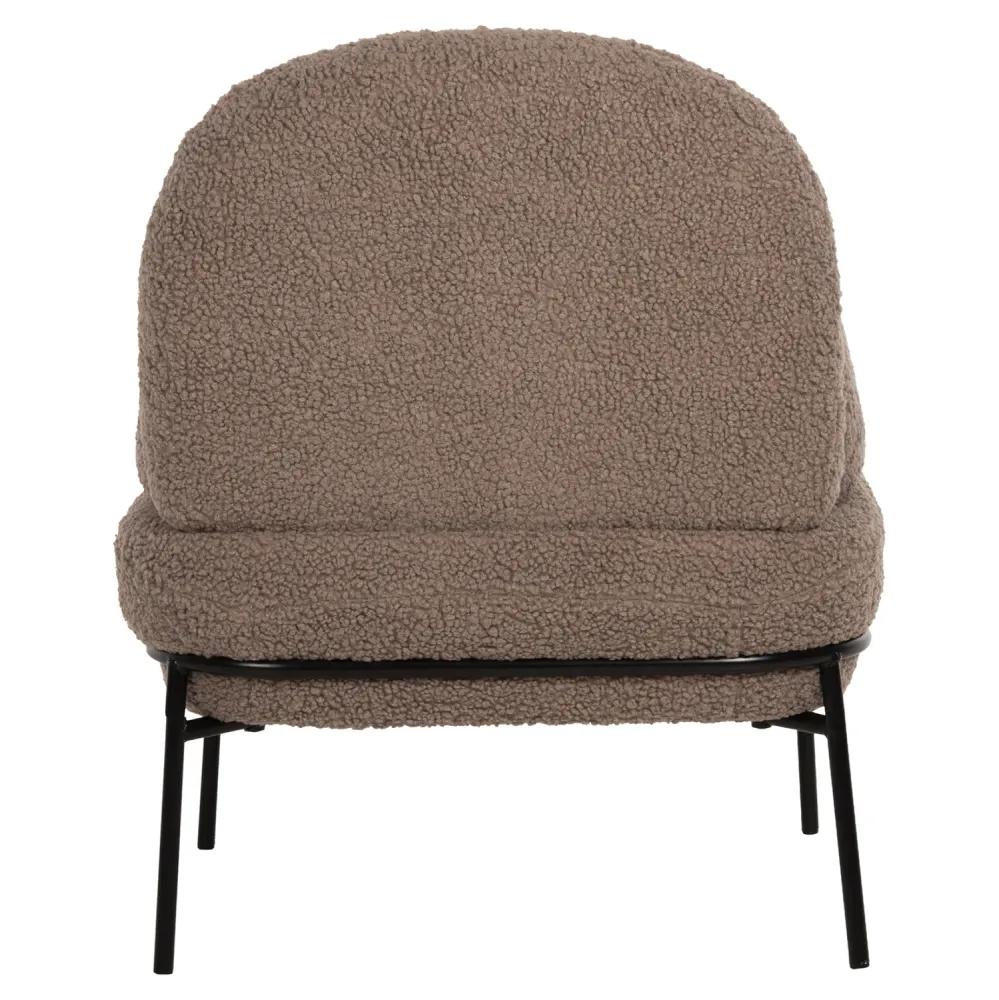 Кресло AGNES букле цвят кафяв-черен 74x71x83