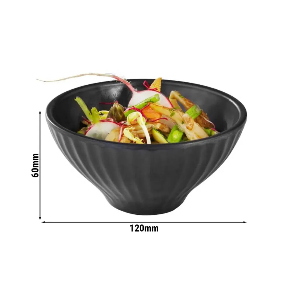(6 бр.) Купичка - AIKO - Меламин - 200ml - правоъгълна - 120x120mm - Дълбочина: 60mm - Черно