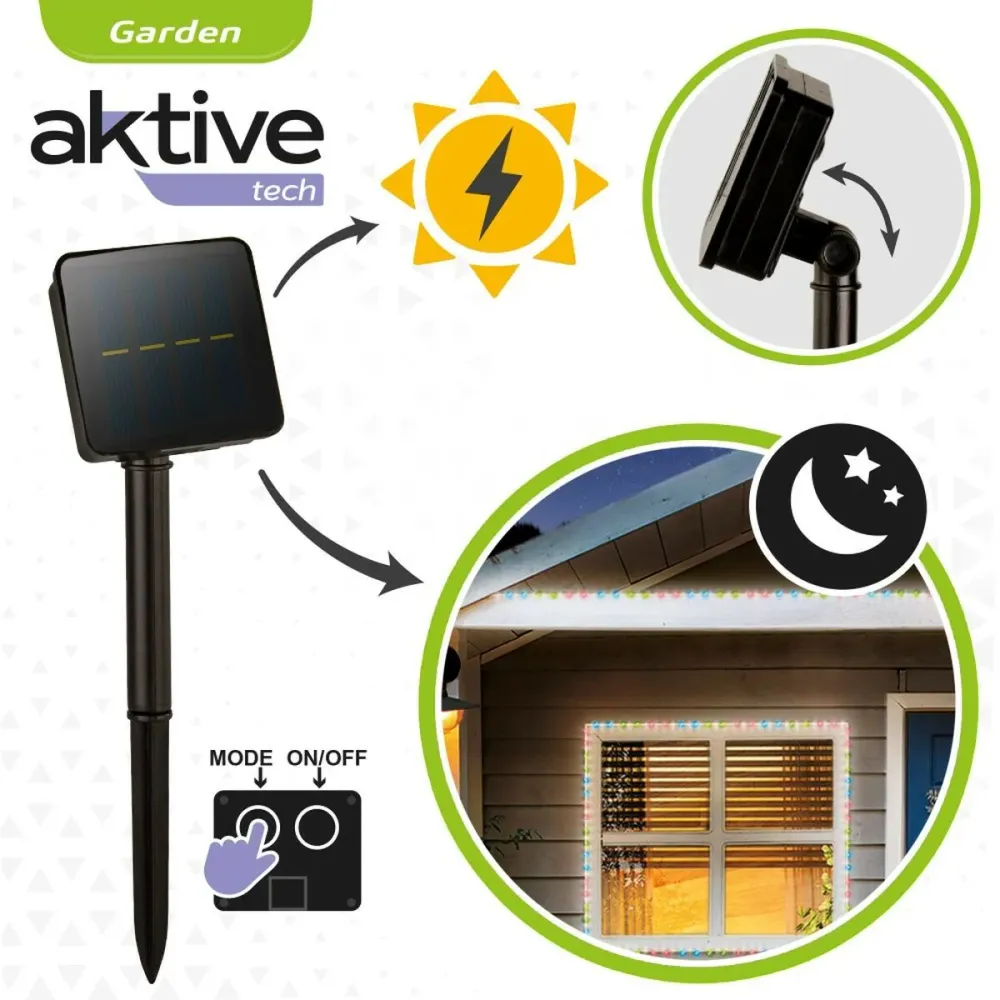 Лента за светлини Aktive LED Многоцветен Градина 3 m (6 броя)