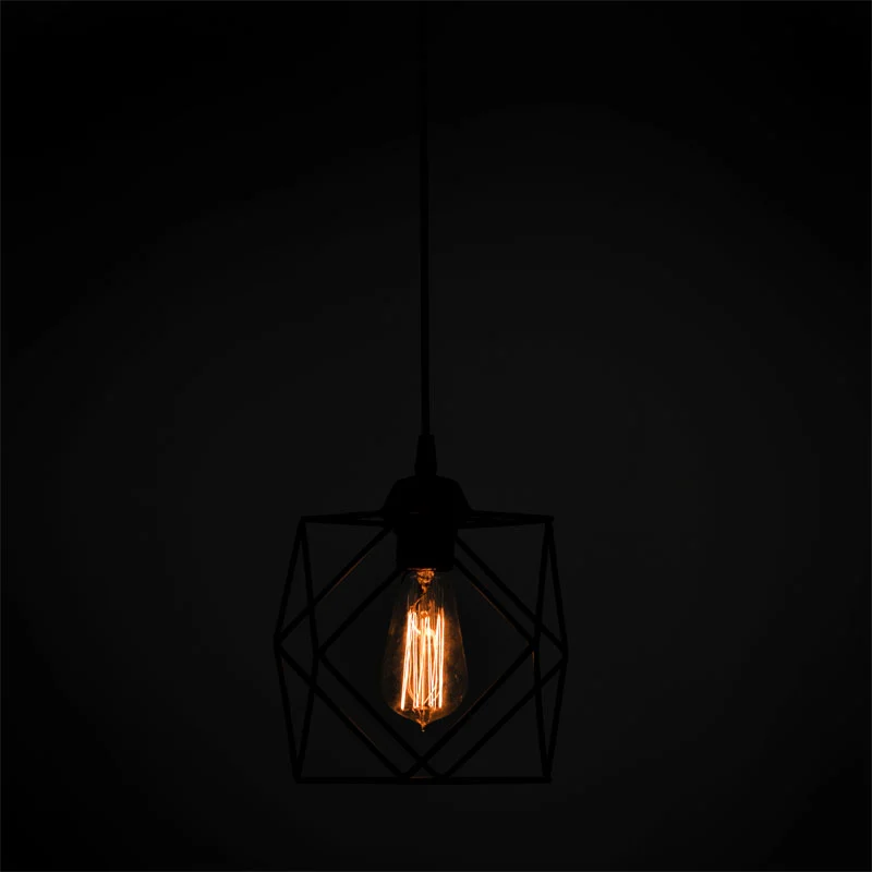 Плафон Alama E27 черен 20x20x74см