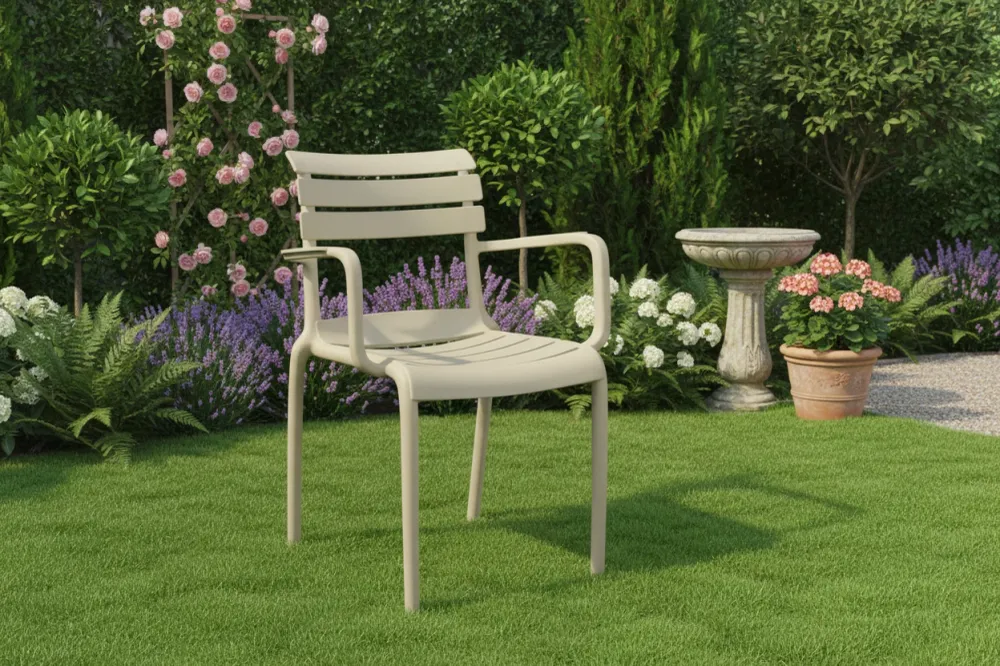 Стифиращ се стол ALMEA pp капучино 58x56x82см