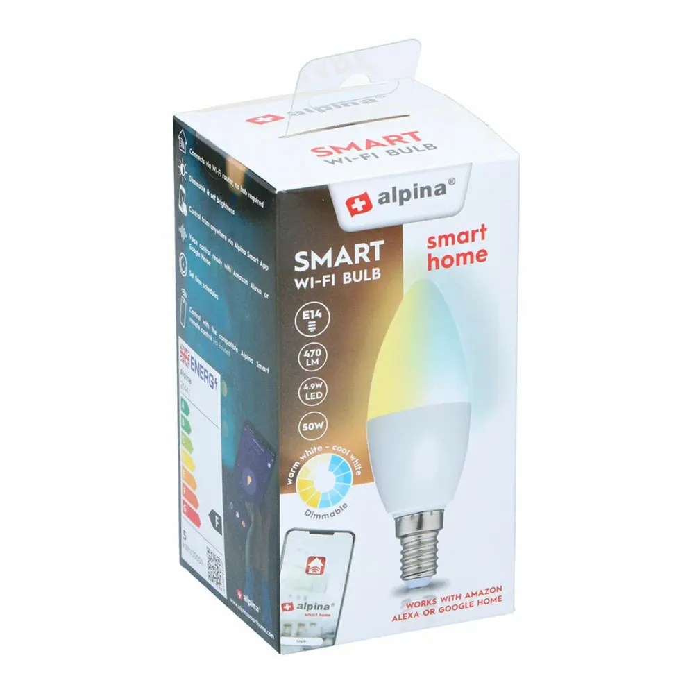 Смарт Крушка Alpina RGB Wi-Fi 4,9 W E14 2700-6500 K 470 lm