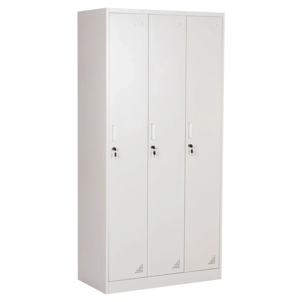 Метален гардероб ALTONA сив цвят 90x45x185см