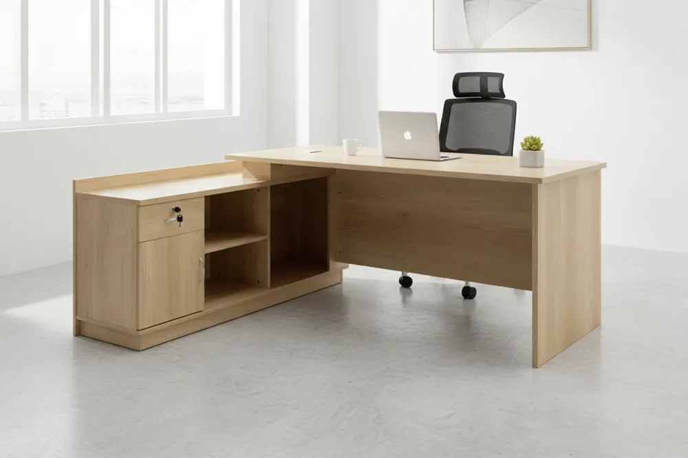 Професионално работно бюро Amazon ляв ъгъл цвят сонома 180x160x76см