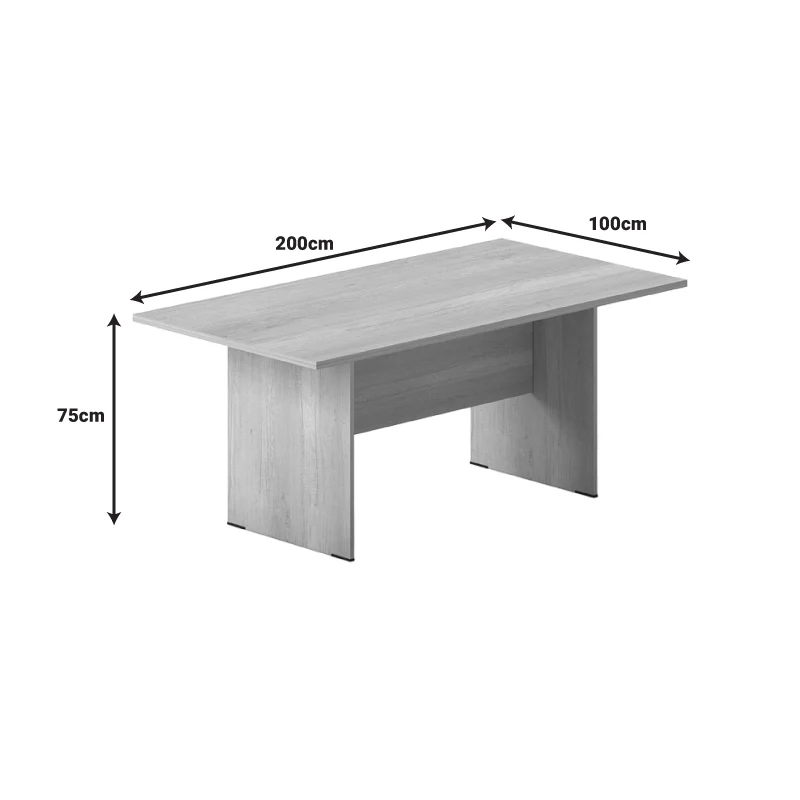 Конферентна маса Amazon в нюанс дъб 200x100x75см
