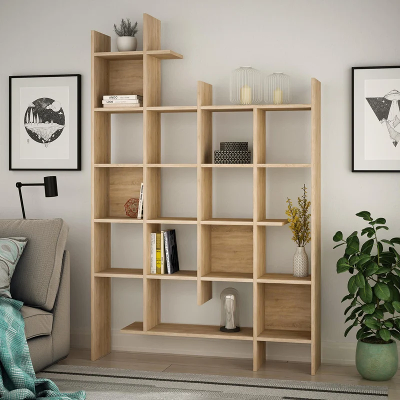 Етажерка Мanco в цвят дъб 122x25.5x188см