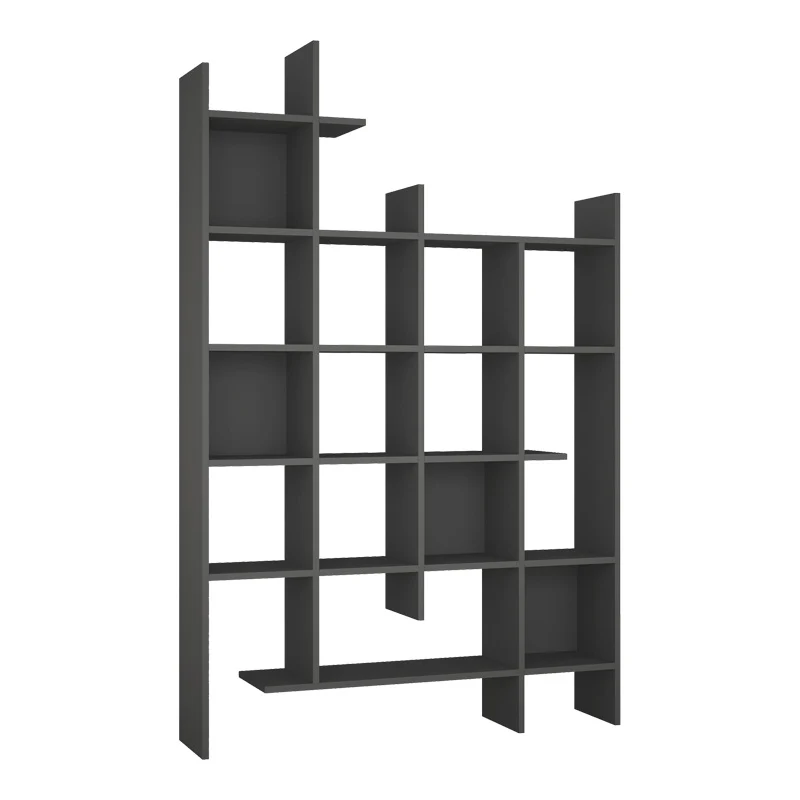 Библиотека Мanco в тъмно сив цвят 122x25.5x188см