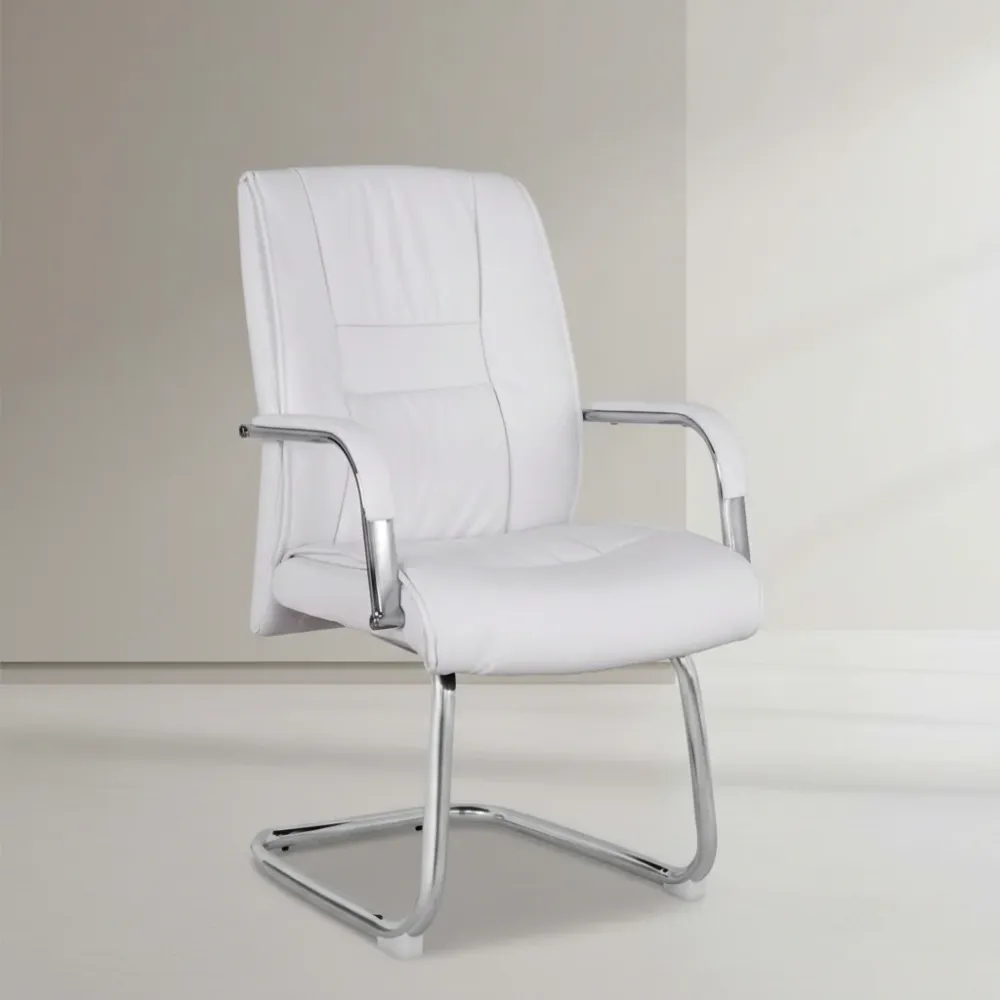 Посетителски стол ANGEE бял цвят 58x72x98см