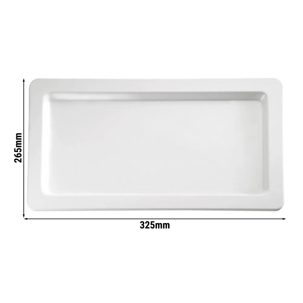 (6 бр.) Гастронорм тава GN 1/2 - APART - Меламин - 325x265mm - Дълбочина: 25mm - Бял