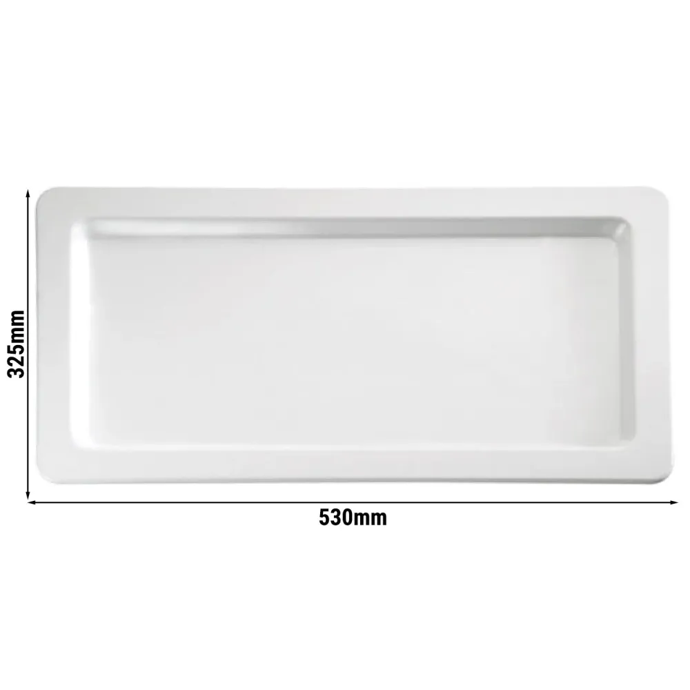 (6 бр.) Гастронорм тава GN 1/1 - APART - Меламин - 530x325mm - Дълбочина: 25mm - Бял