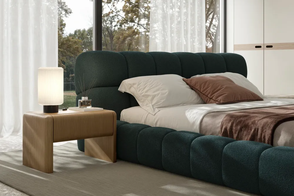 Нощно шкафче «Aqua» + чекмедже, естествен фурнир, размер 65х43х48см