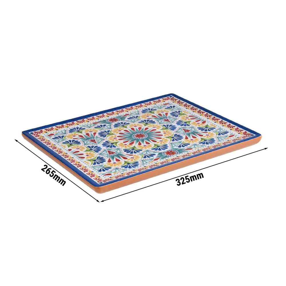 (6 бр.) Меламиново плато GN 1/2 - ARABESQUE - Меламин - 325x265mm - Височина: 20mm - Теракота