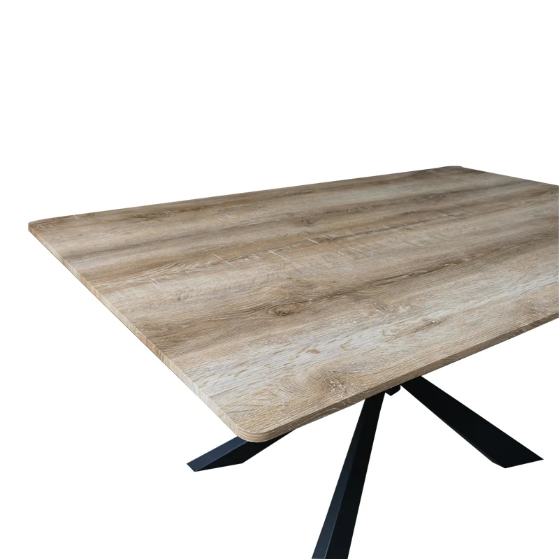 Маса ARAGNE sonoma mdf с черни метални крака 160x90x75см