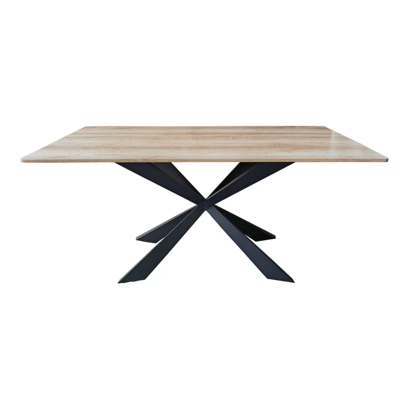 Маса ARAGNE sonoma mdf с черни метални крака 160x90x75см