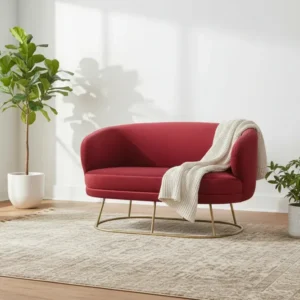 Канапе ARIEN голд /червено кадифе 125х80х84см