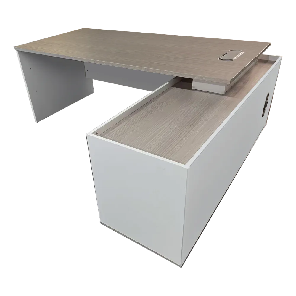 Професионално работно ъглово бюро Armadi сонома-бял цвят 200x90x75см