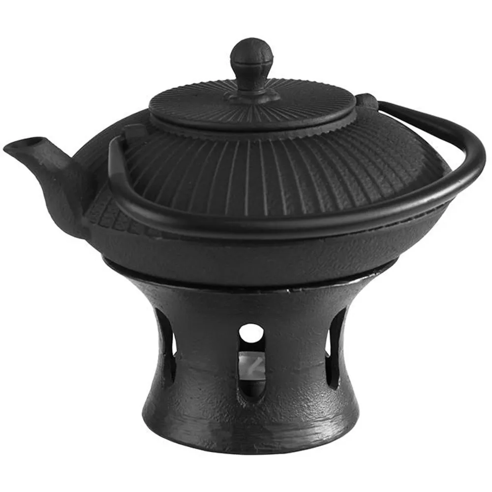(6 бр.) Подгряваща поставка ASIA - черно - чугун - 130x130x75mm - с капак