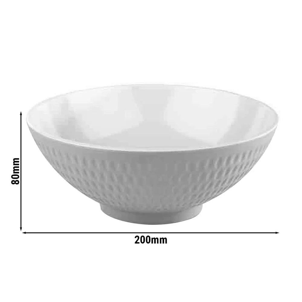 (6 бр.) Купа - ASIA PLUS - Меламин - 1.1L - правоъгълна - 200x200mm - Дълбочина: 80mm - Бяло/Сиво