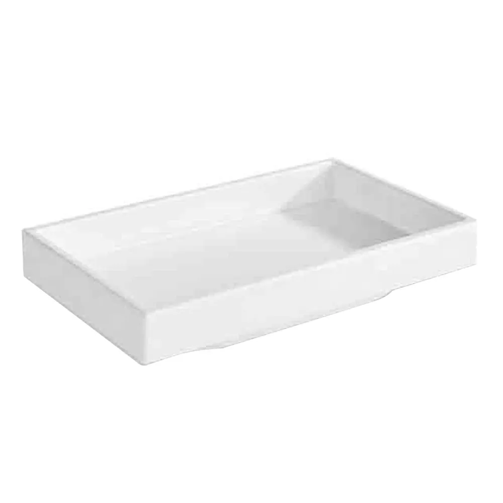 (6 бр.) Купичка - ASIA PLUS - Меламин - 150ml - правоъгълна - 155x95mm - Дълбочина: 30mm - Бяло