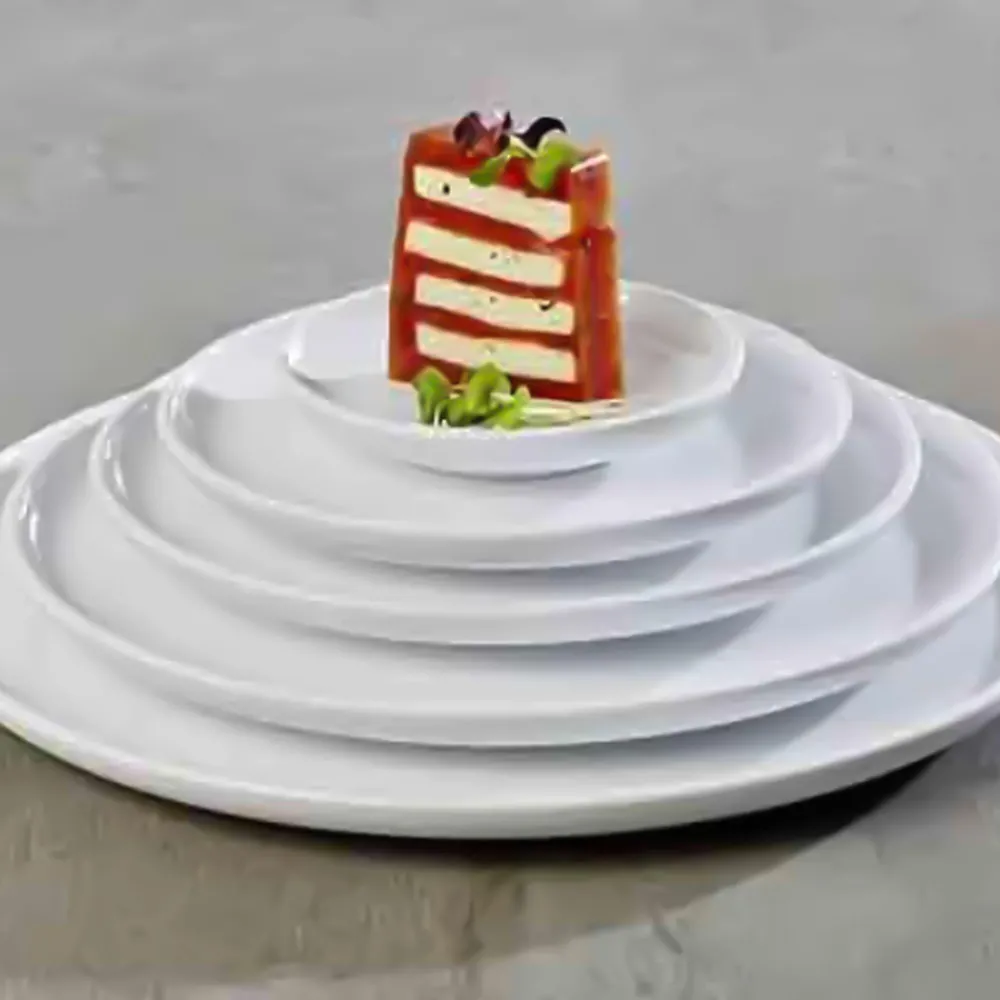 (6 бр.) ASIA PLUS - Плоска чиния - Меламин - Ø160mm - Бял