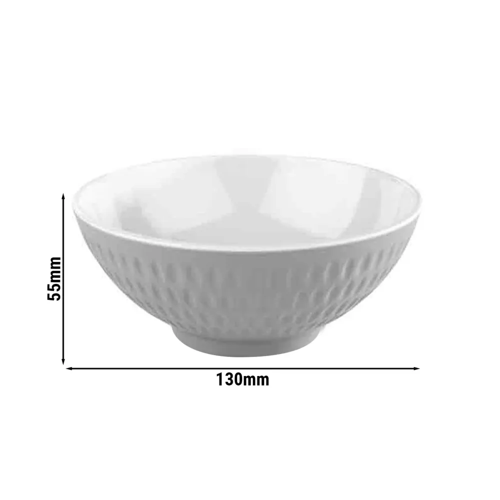 (6 бр.) Купичка - ASIA PLUS - Меламин - 350ml - Ø 130mm - Дълбочина: 55mm - Бяло/Сиво