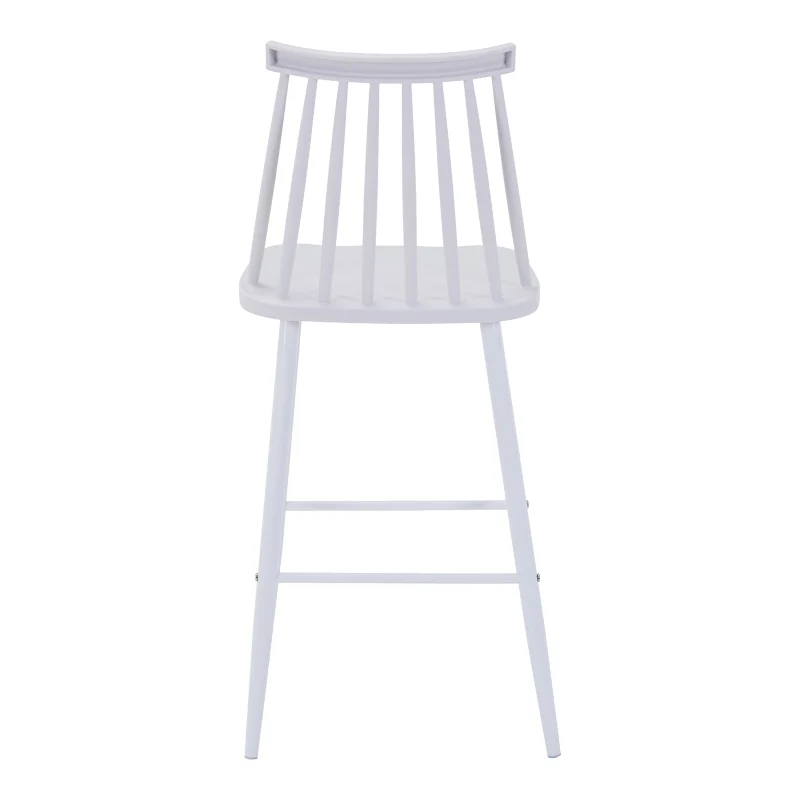 Бар стол AURORA pp в бял нюанс - бял метален крак 42x47x99см