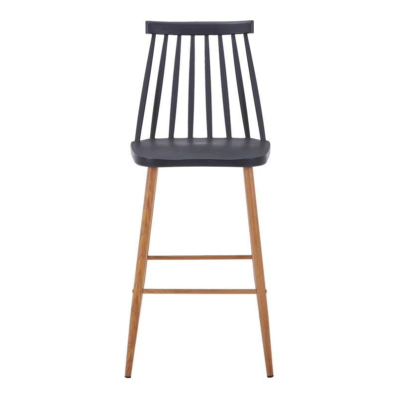 Бар стол AURORA pp в черен нюанс - естествен метален крак 42x47x99см
