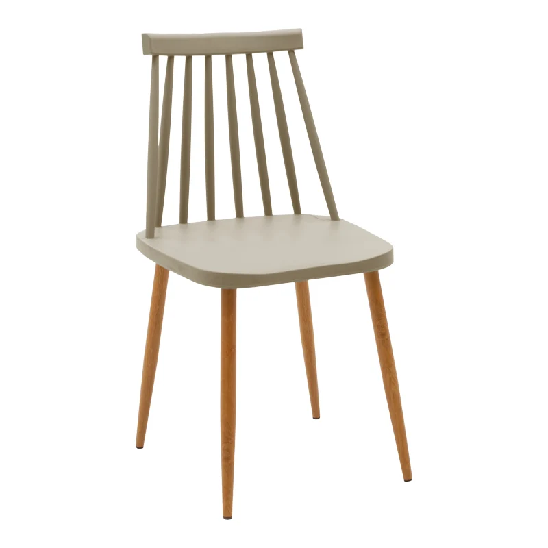 Трапезен стол AURORA pp-естествен цвят метални крака 42x49.5x77см