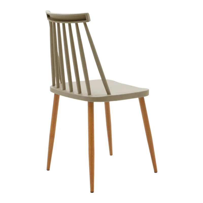 Трапезен стол AURORA pp-естествен цвят метални крака 42x49.5x77см