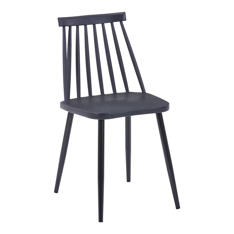 Стол AURORA pp в черен нюанс-черен метален крак 43x48x79см