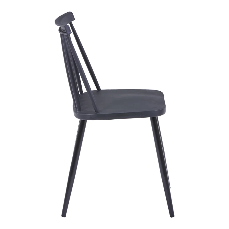 Стол AURORA pp в черен нюанс-черен метален крак 43x48x79см