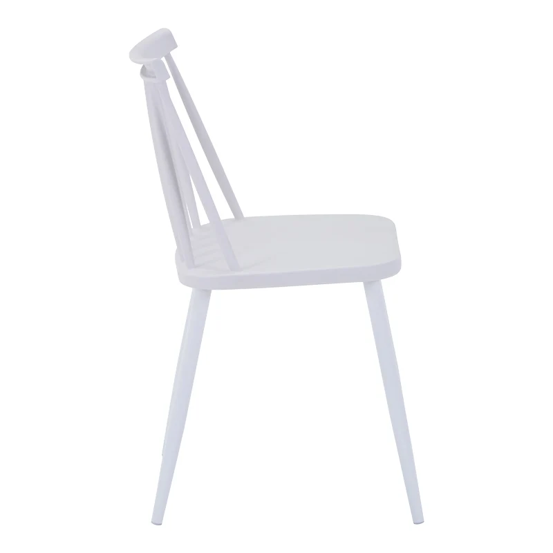 Стол AURORA pp в бял нюанс-бял метален крак 43x48x79см