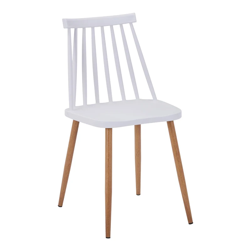 Стол AURORA pp в бял нюанс-естествен метален крак 43x48x79см