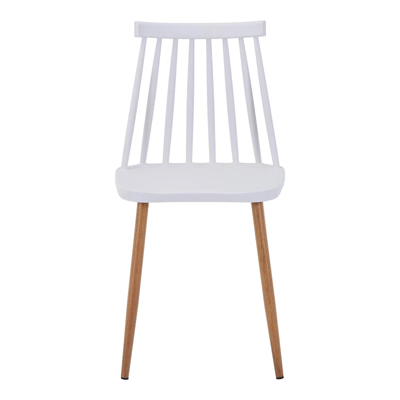 Стол AURORA pp в бял нюанс-естествен метален крак 43x48x79см