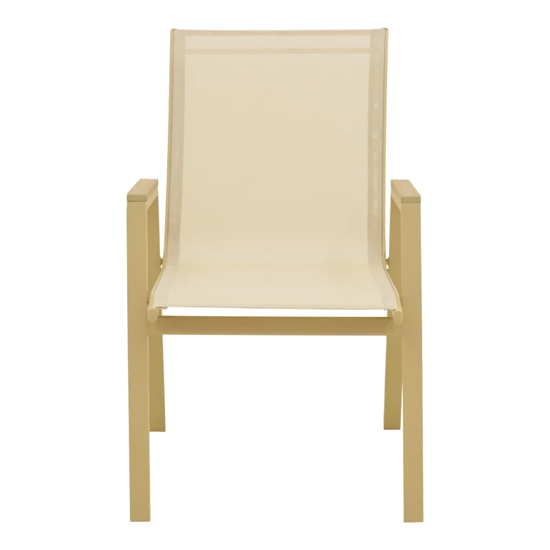 Стифиращ се стол AZELIE алуминий в капучино-текстил в бежов нюанс 56x75x88см