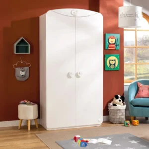 Двукрилен гардероб «Baby Cotton Sl» - рафтове, ширина 101см