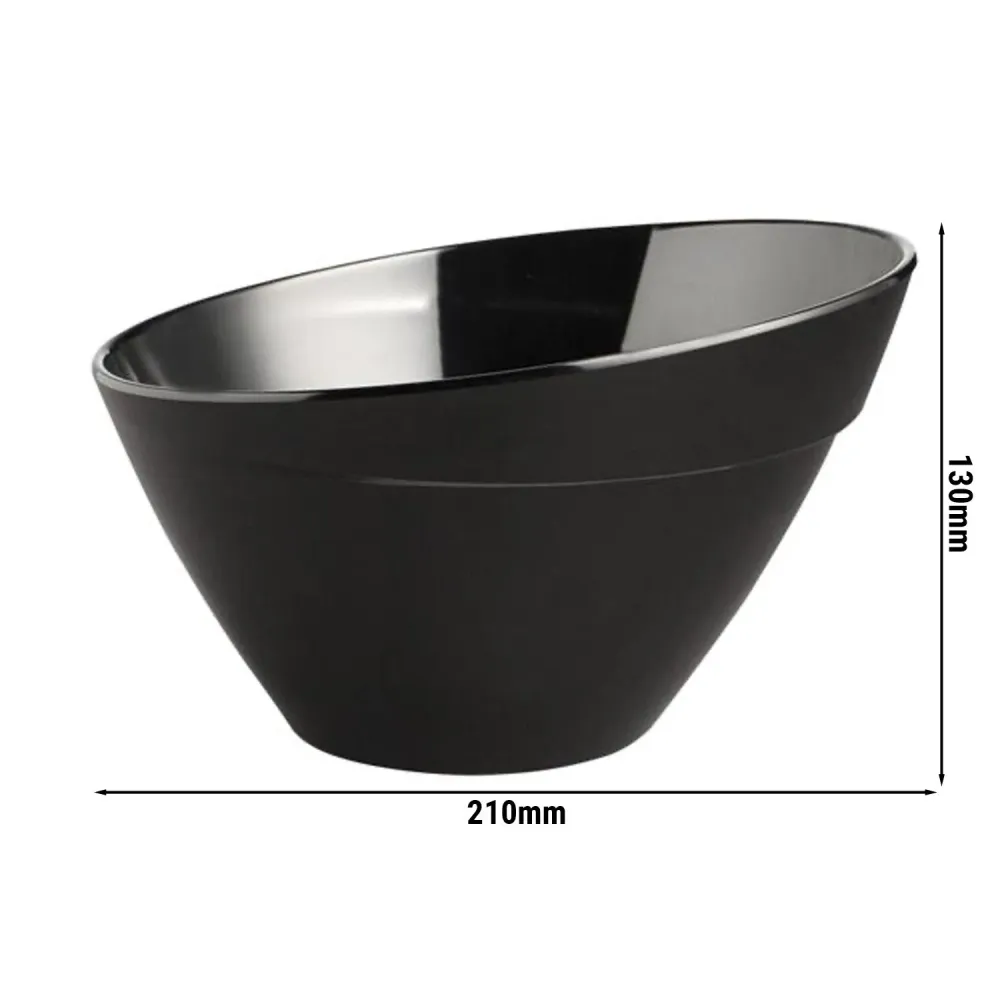 (6 бр.) Купа - BALANCE - Меламин - 1.5L - правоъгълна - 210x210mm - Дълбочина: 130mm - Черно